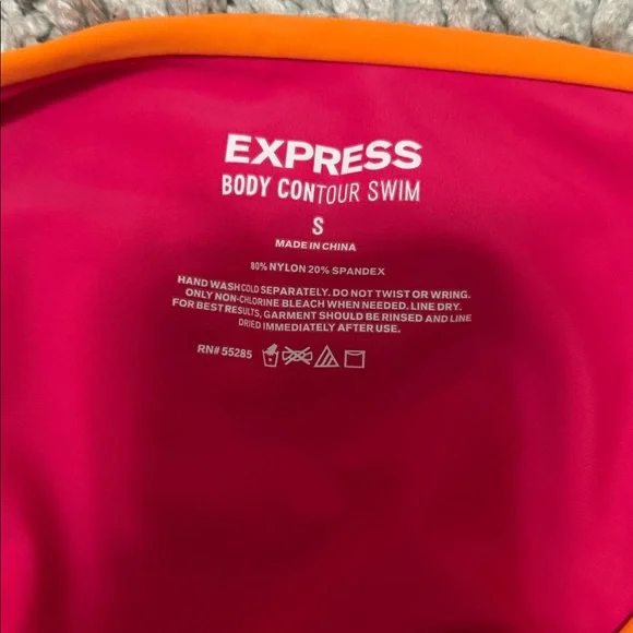 Express Vibrant Pink and Orange Bikini Bottom - Picture 4 of 7